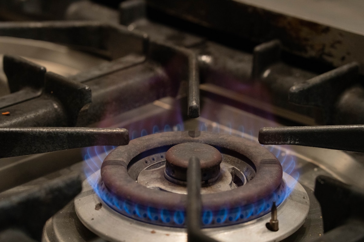 Пальник газової плити після чистки розсікача